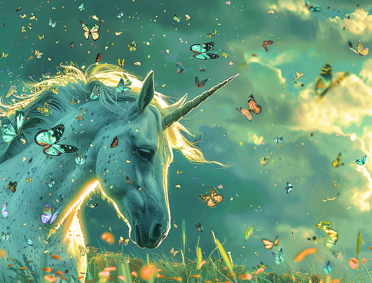 Green Skylight Edh Unicorn Diamond Art Kit