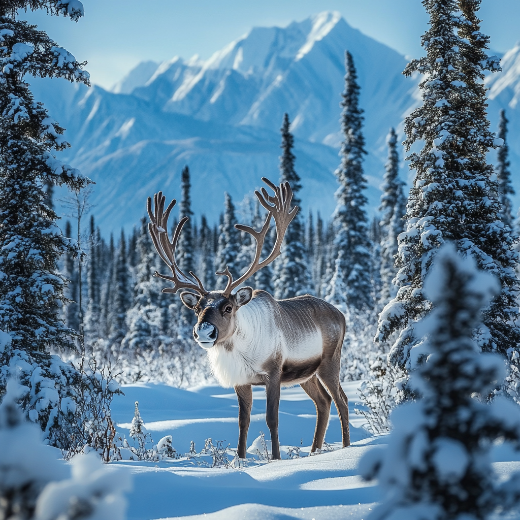 Blue Mountain Reindeer Diamond Art Kit