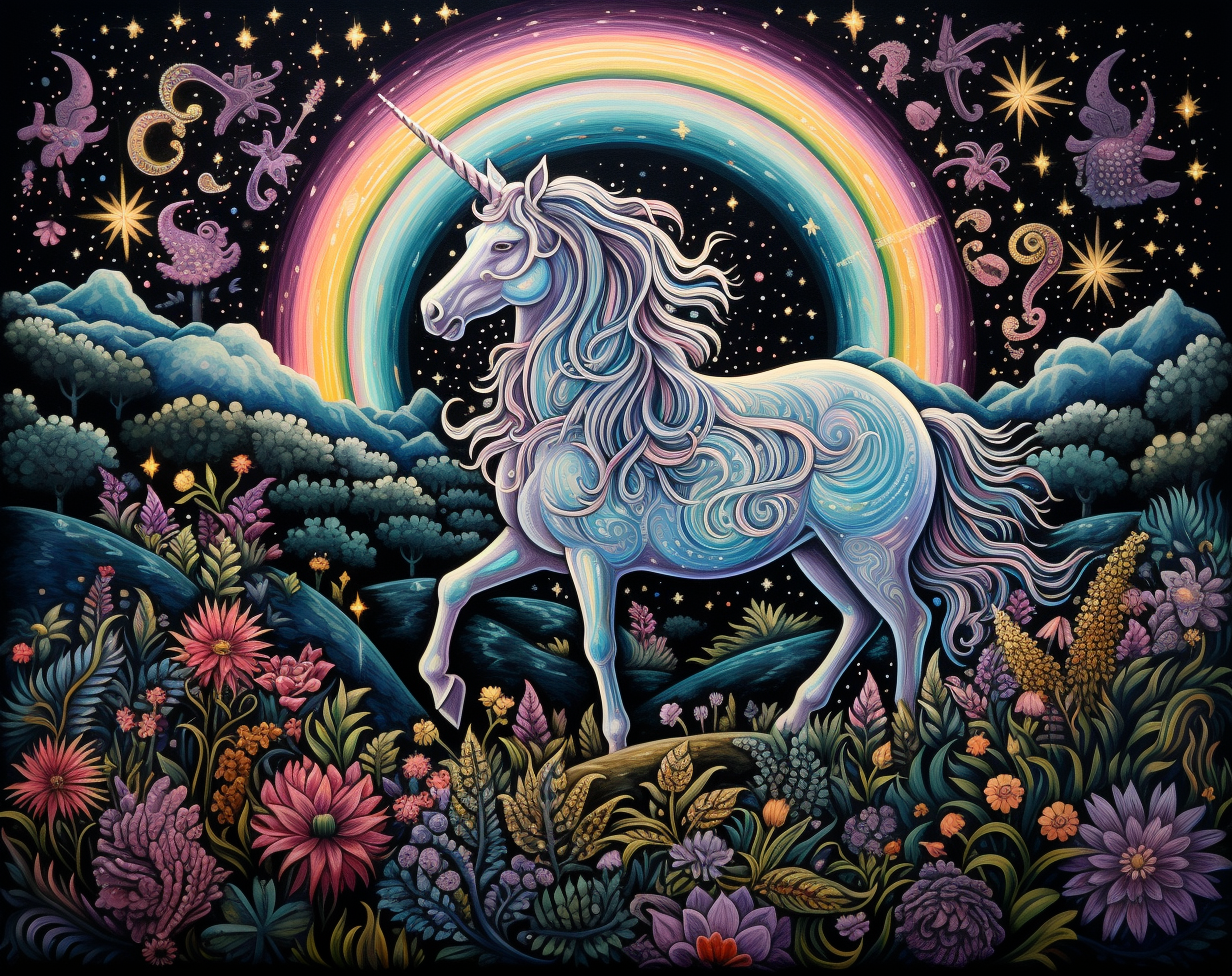 Abstract Rainbow Unicorn Diamond Art Kit