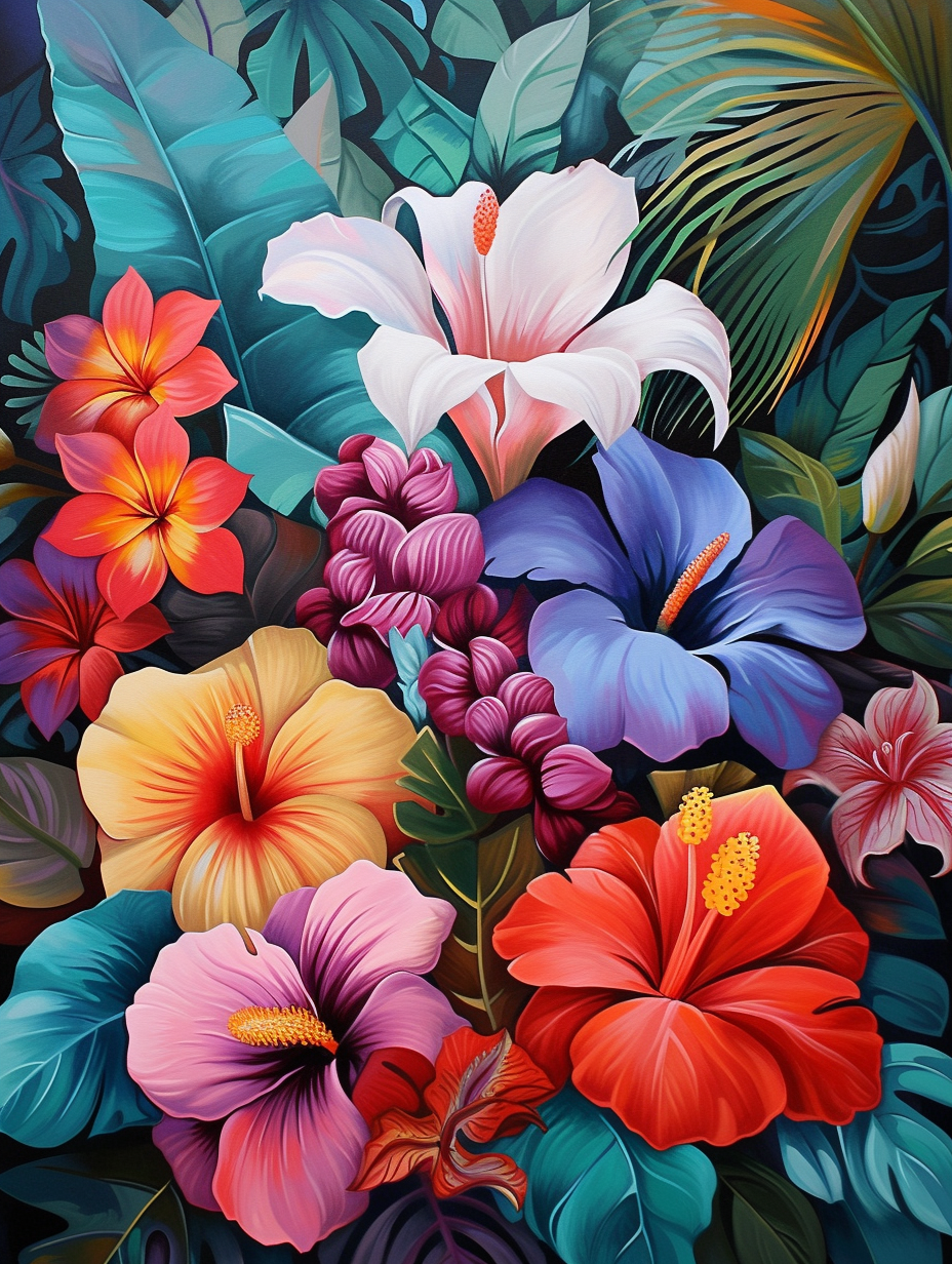 Large Colorful Lilies Diamond Art Kit