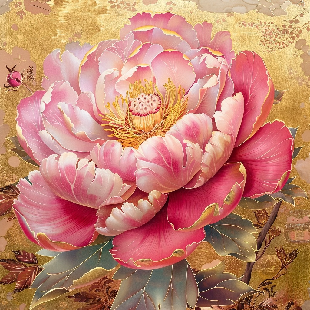 Pink Open Petal Flower Diamond Art Kit