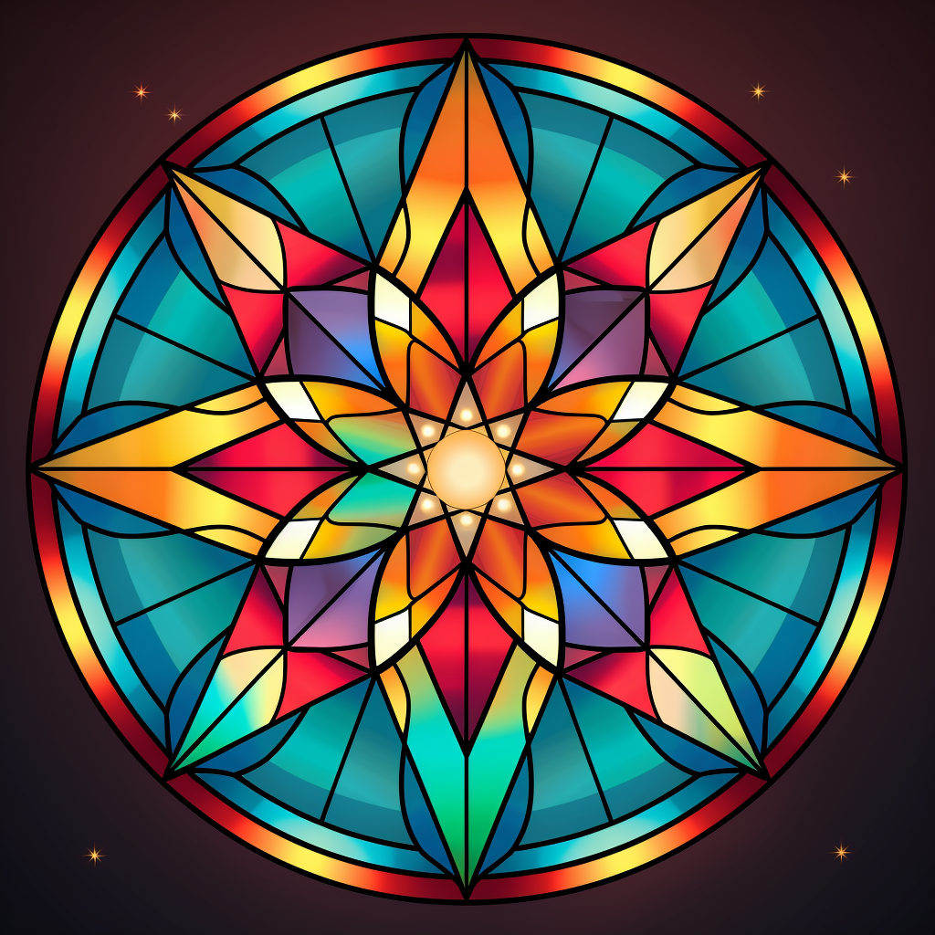 Eight Points Tar Circle Abstract Diamond Art Kit