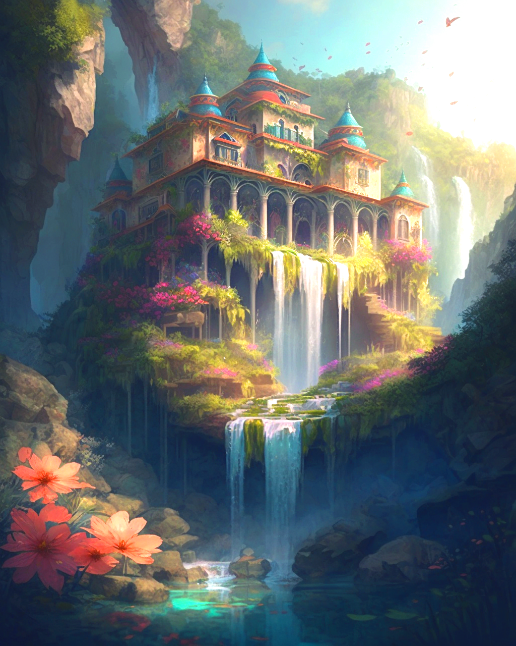 Waterfall Palace Diamond Art Kit