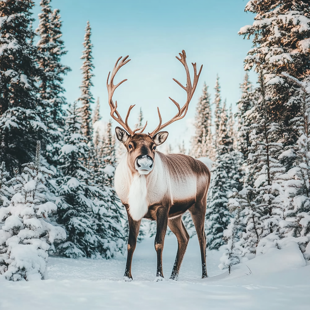 Pine Tree Reindeer Diamond Art Kit