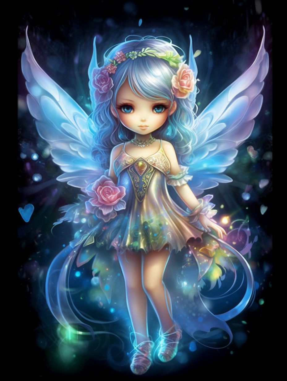 Blue Wing Fairy Diamond Art Kit