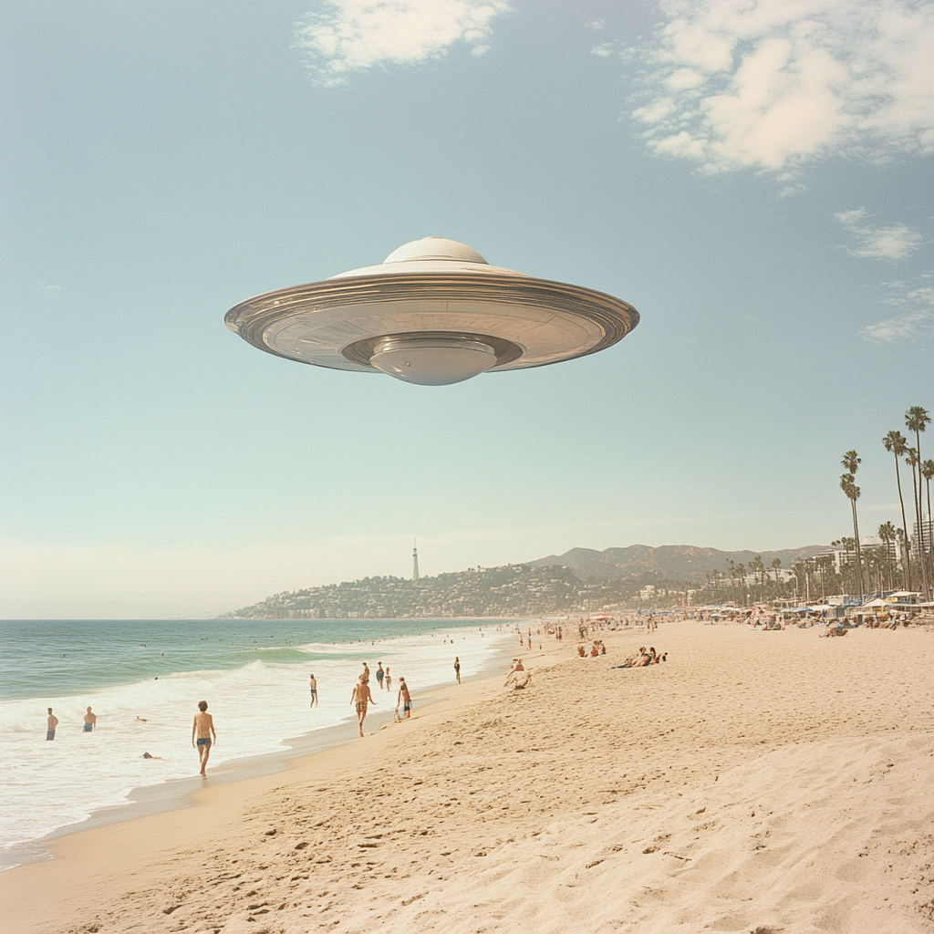 Flying Saucer Beach Diamond Art Kit