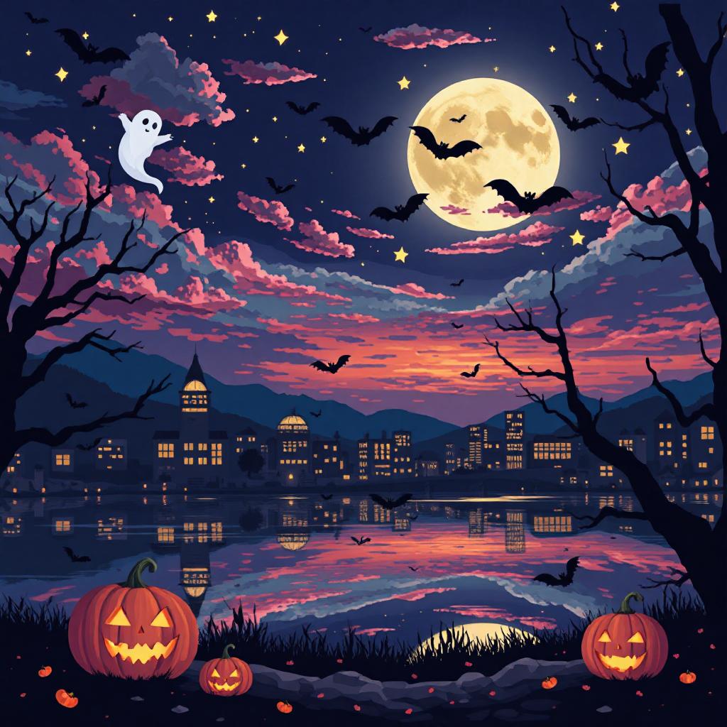 Halloween City Diamond Art Kit