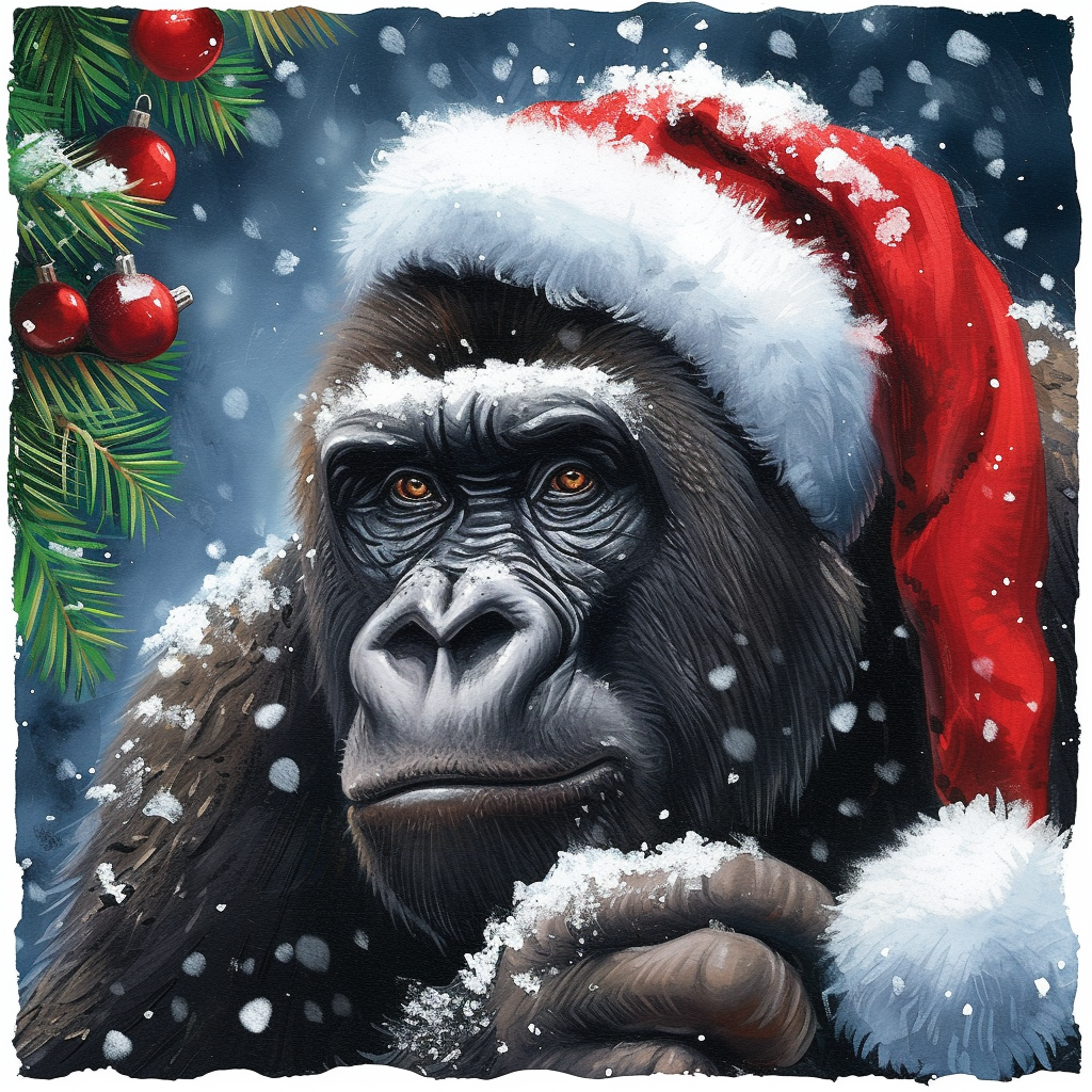 Christmas Gorilla Diamond Art Kit