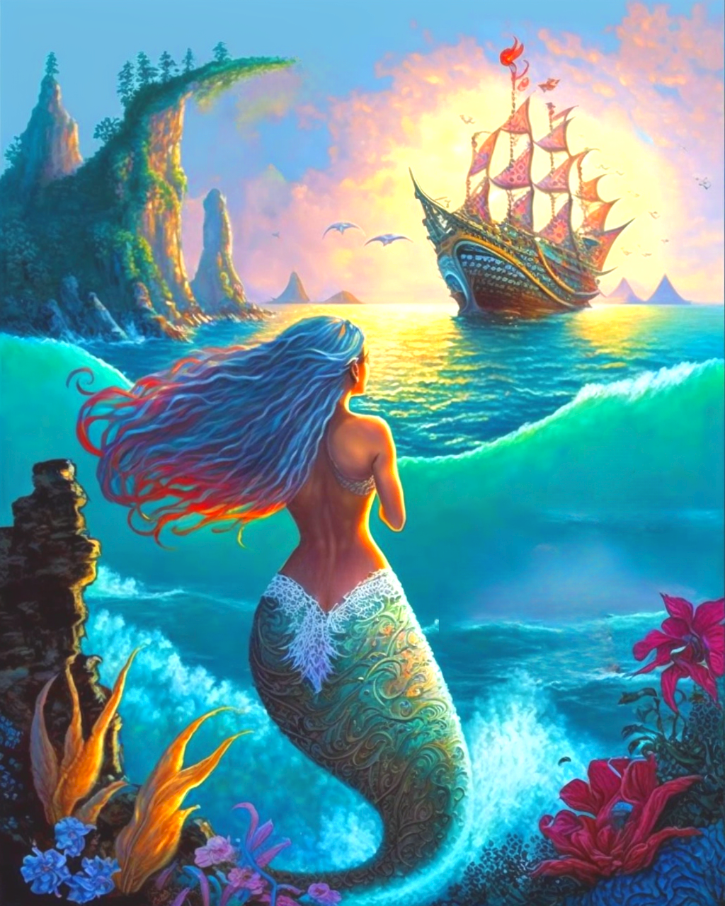 Mermaid In The Sea Diamond Art Kit