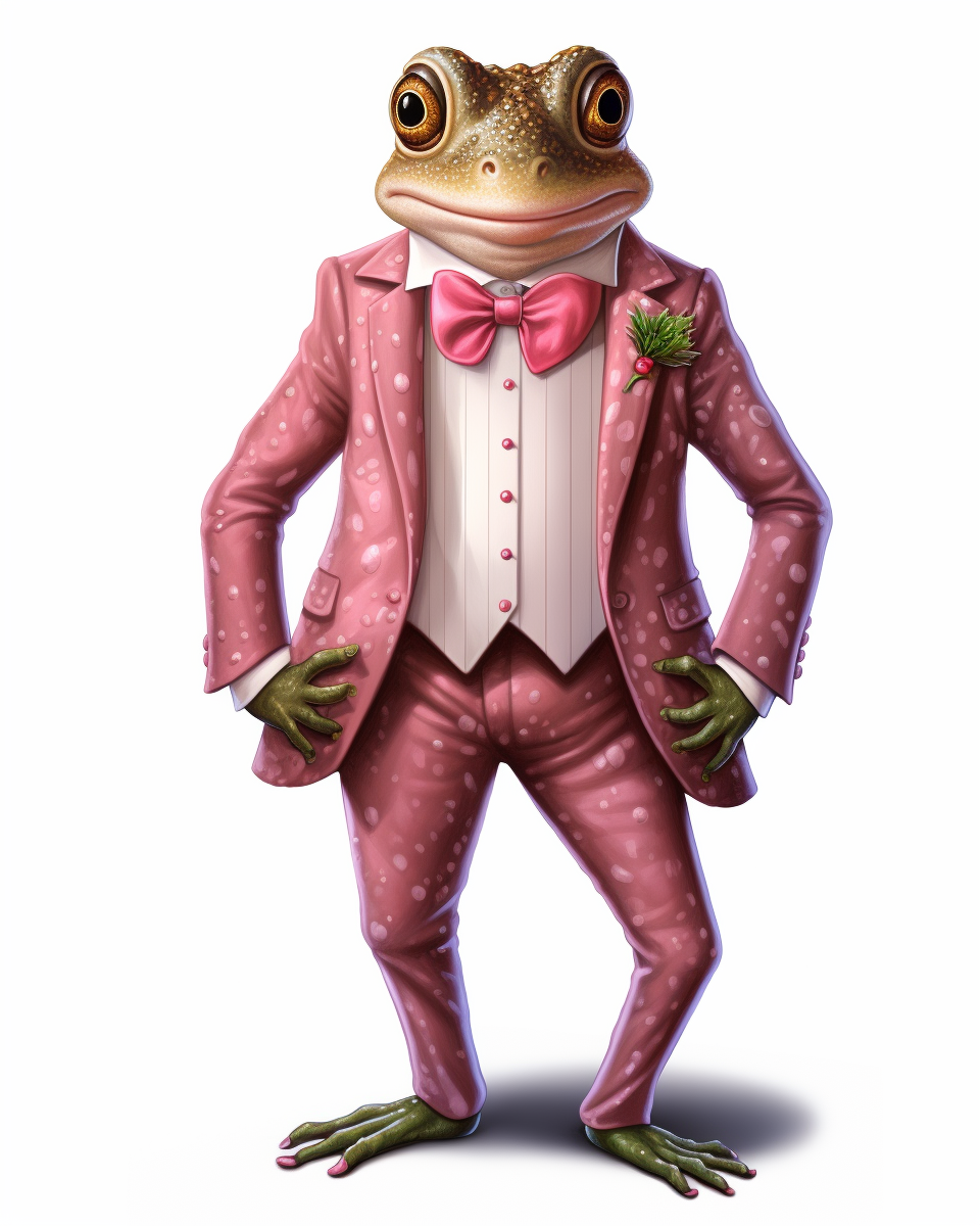 Pink Suit Frog Diamond Art Kit