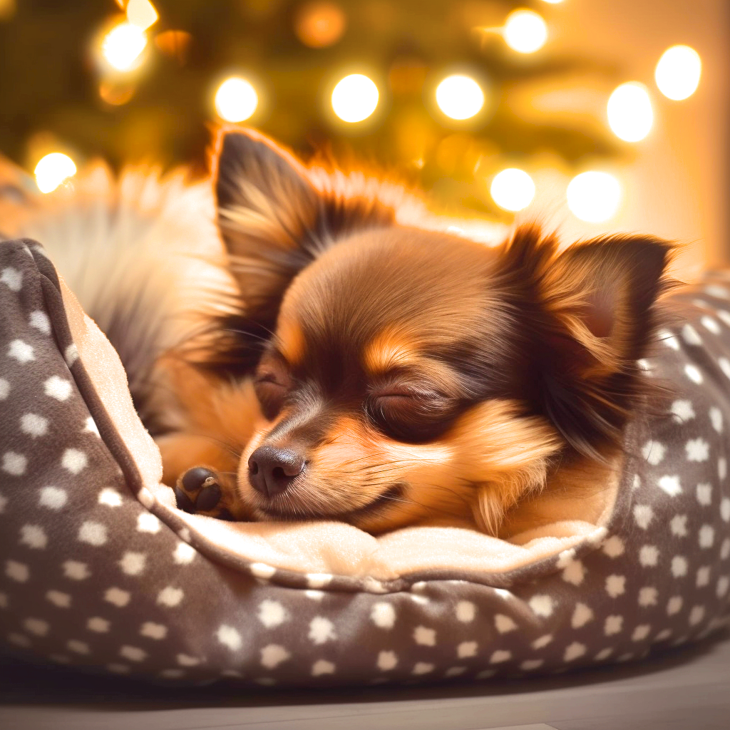 Sleeping Brown Chihuahua Diamond Art Kit