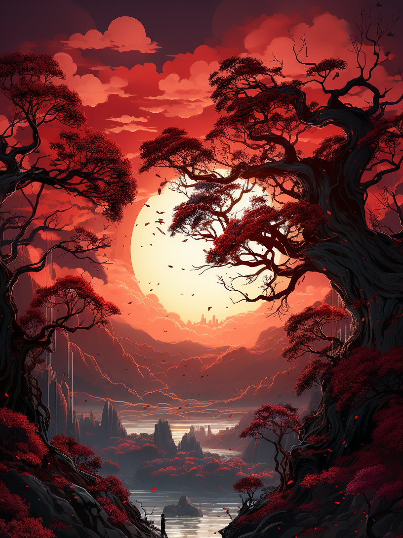 Red Sky Sunset Diamond Art Kit