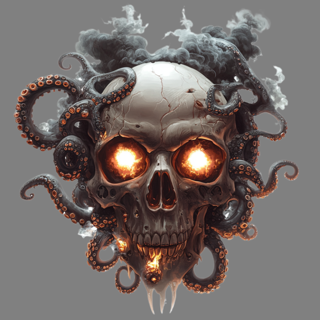 Fire Eye Octopus And Skull Diamond Art Kit