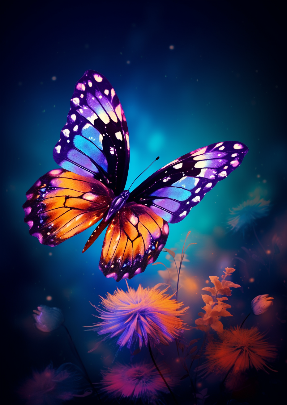 Black Purple Wing Butterfly Diamond Art Kit