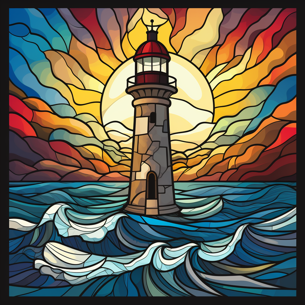 Colorful Lighthouse Abstract Diamond Art Kit