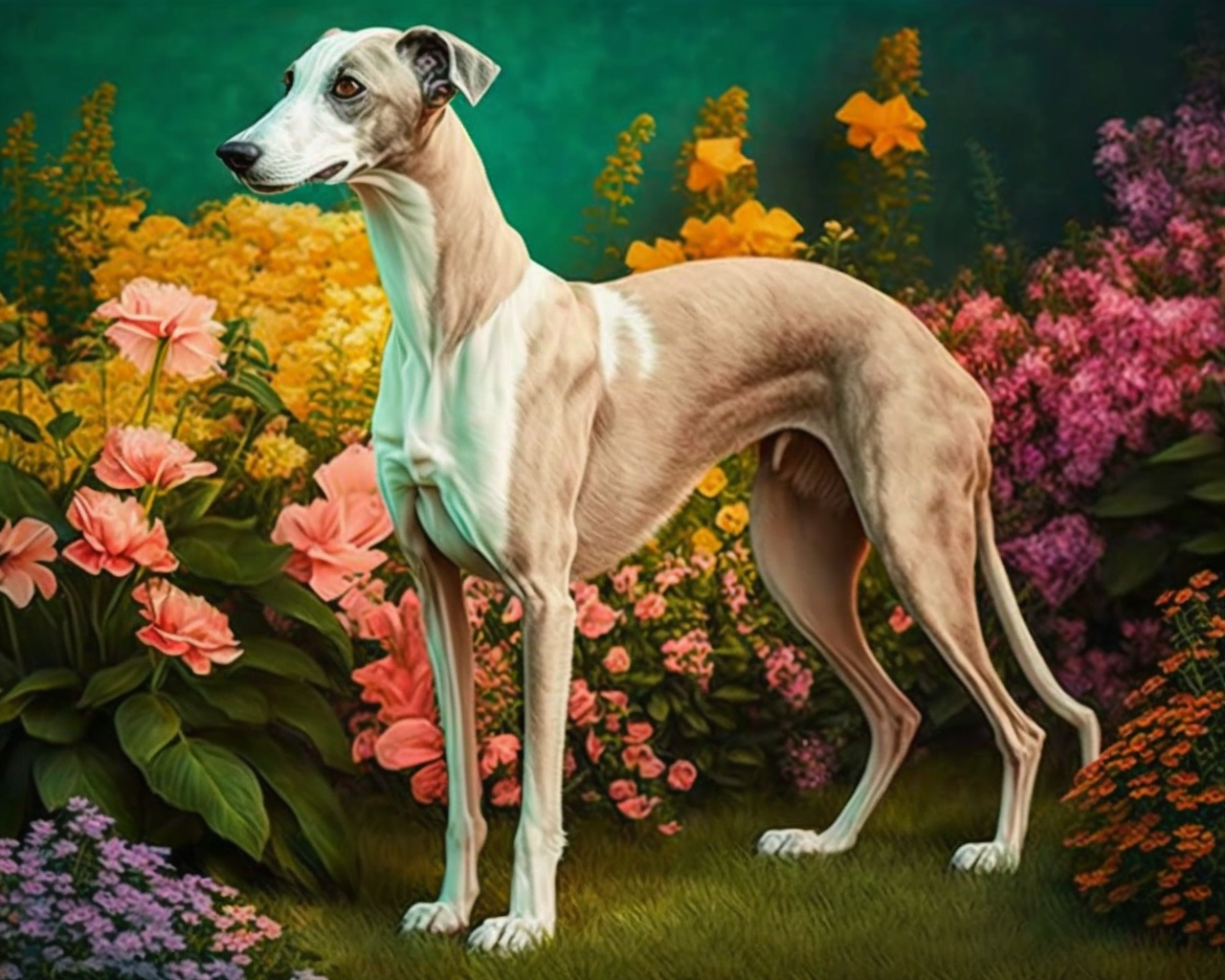 Greyhound Garden Diamond Art Kit