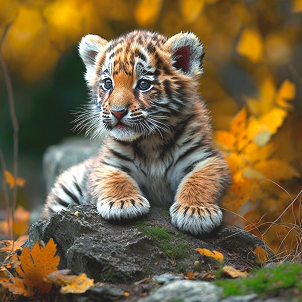 Tiger Cub Rock Diamond Art Kit
