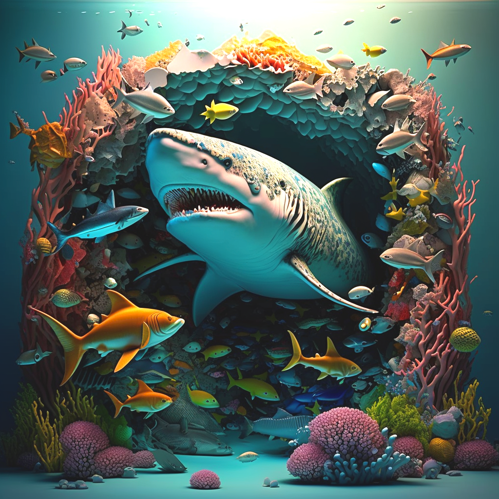 Shark Tunnel Diamond Art Kit