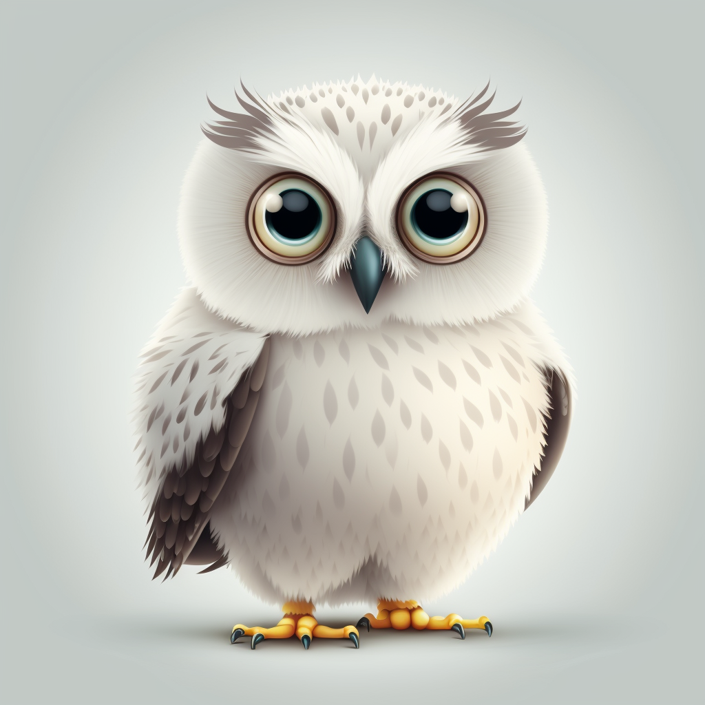 Staring White Owl Diamond Art Kit