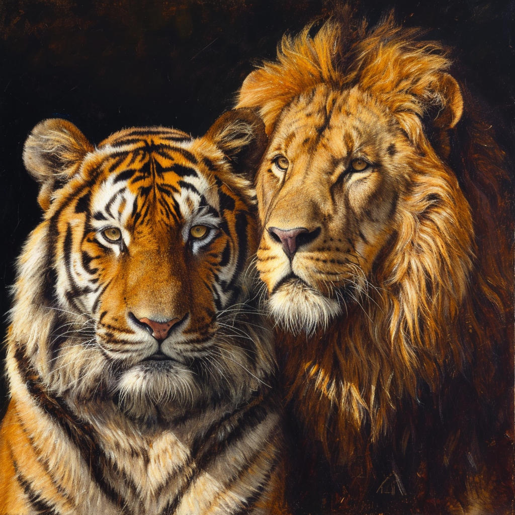 Lion And Tiger Diamond Art Kit