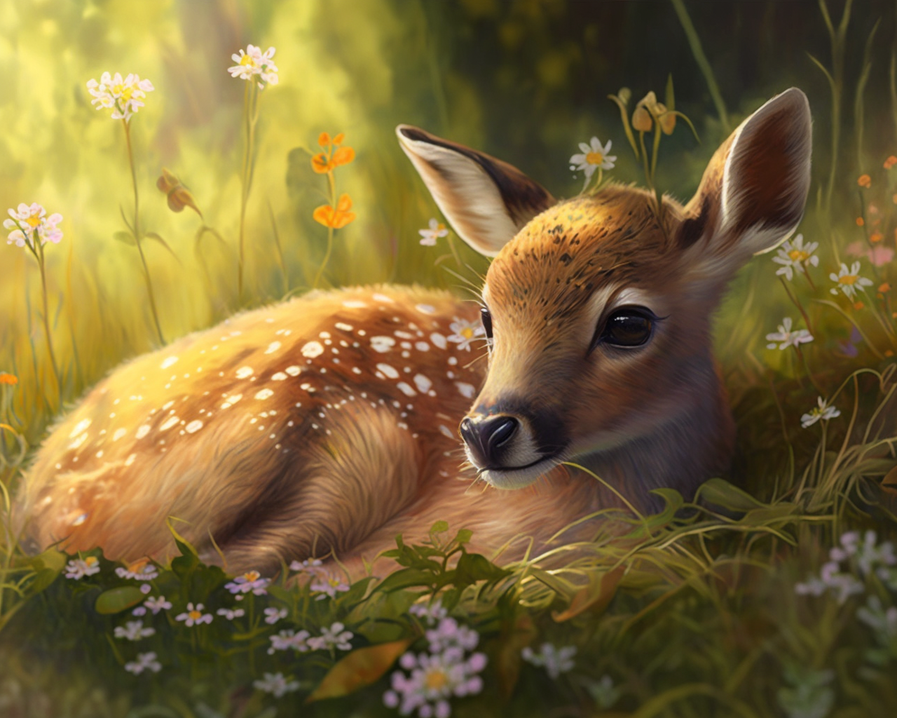 Fawn In The Woods Diamond Art Kit