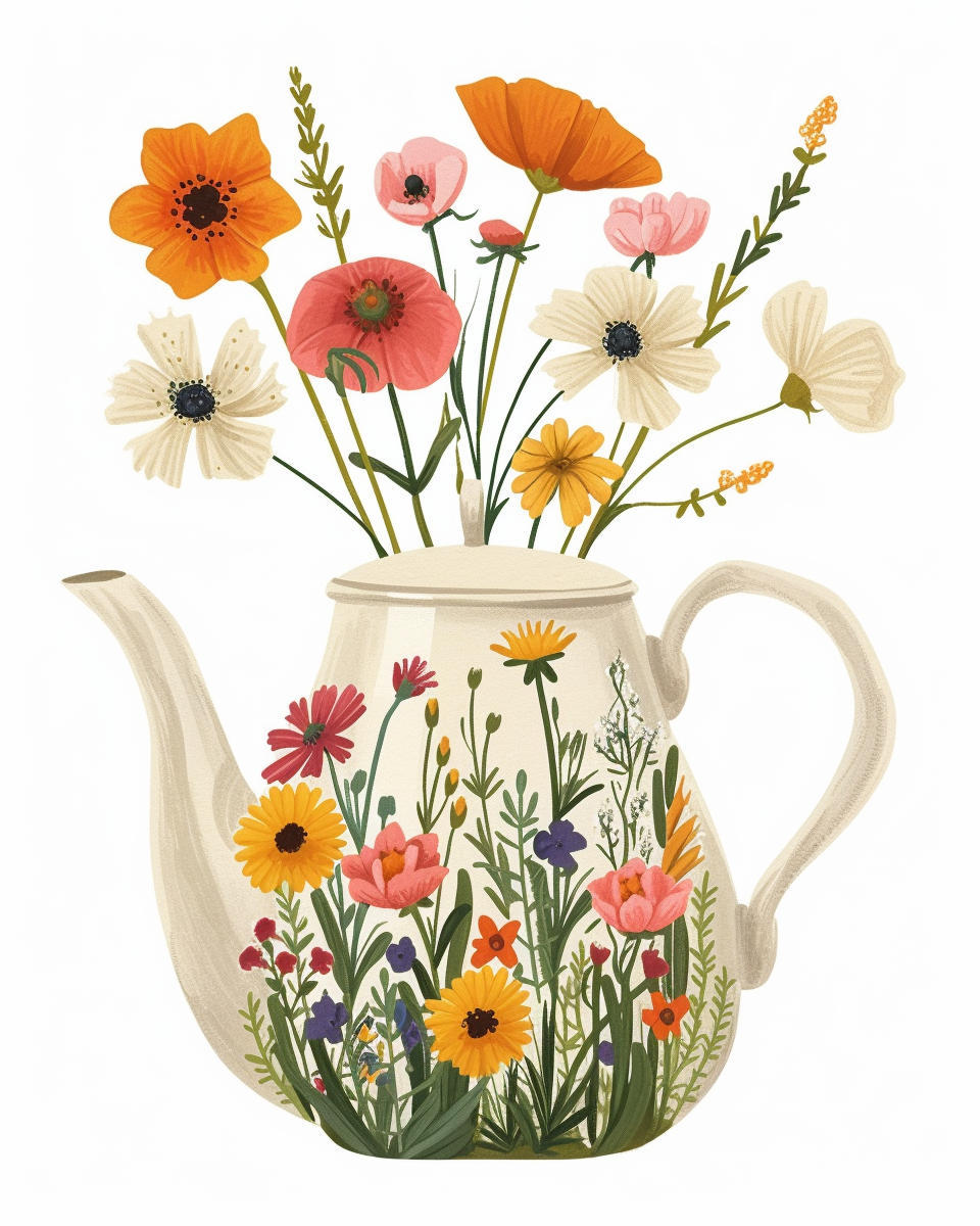 Poppy Teakettle Diamond Art Kit