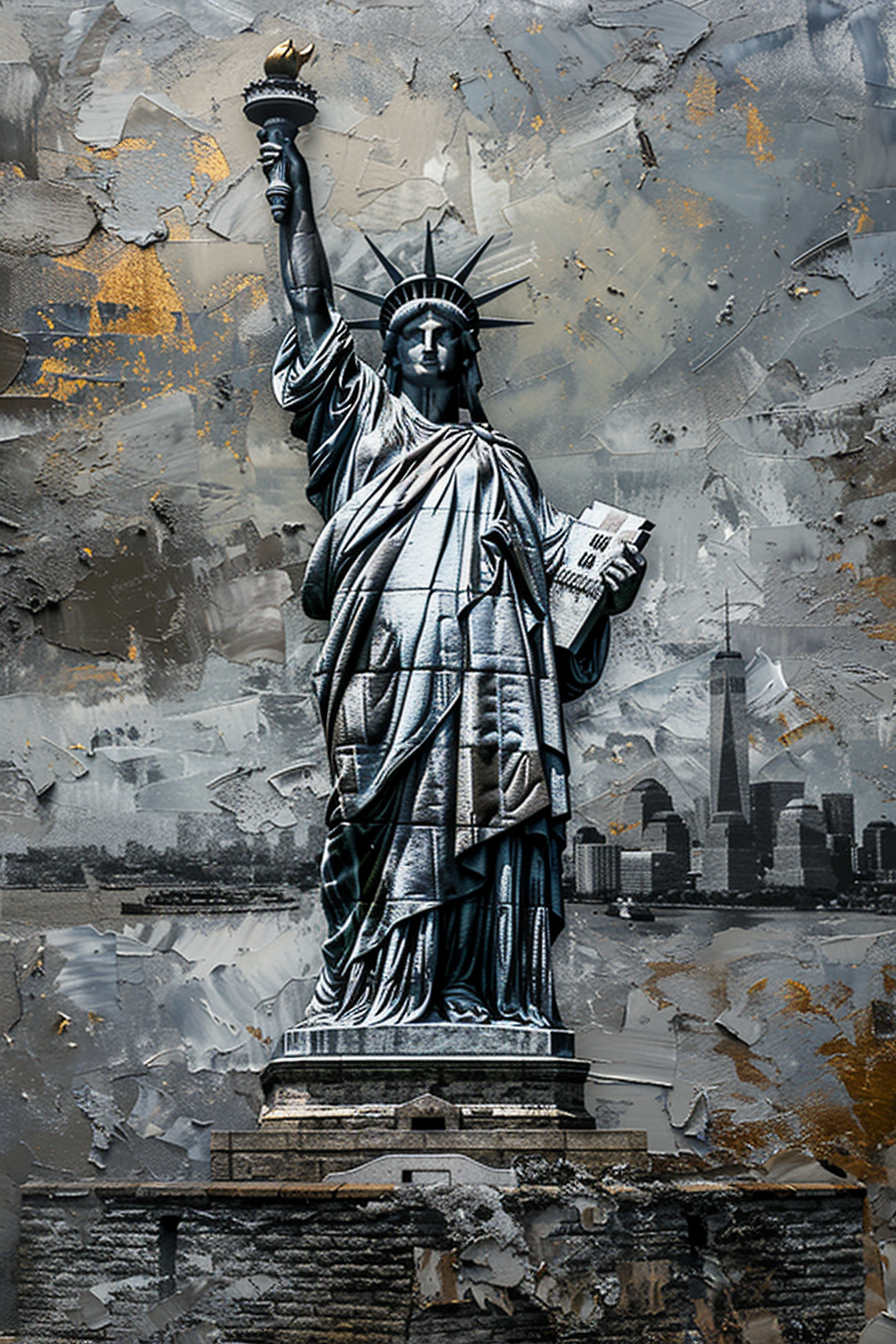 Abstract Statue Of Liberty Diamond Art Kit