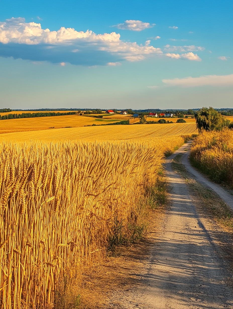 Dirt Road By The Wheatfield Diamond Art Kit
