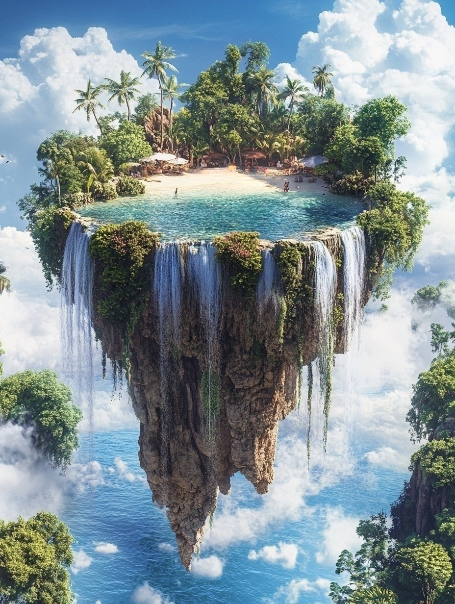 Floating Island In The Sky Diamond Art Kit