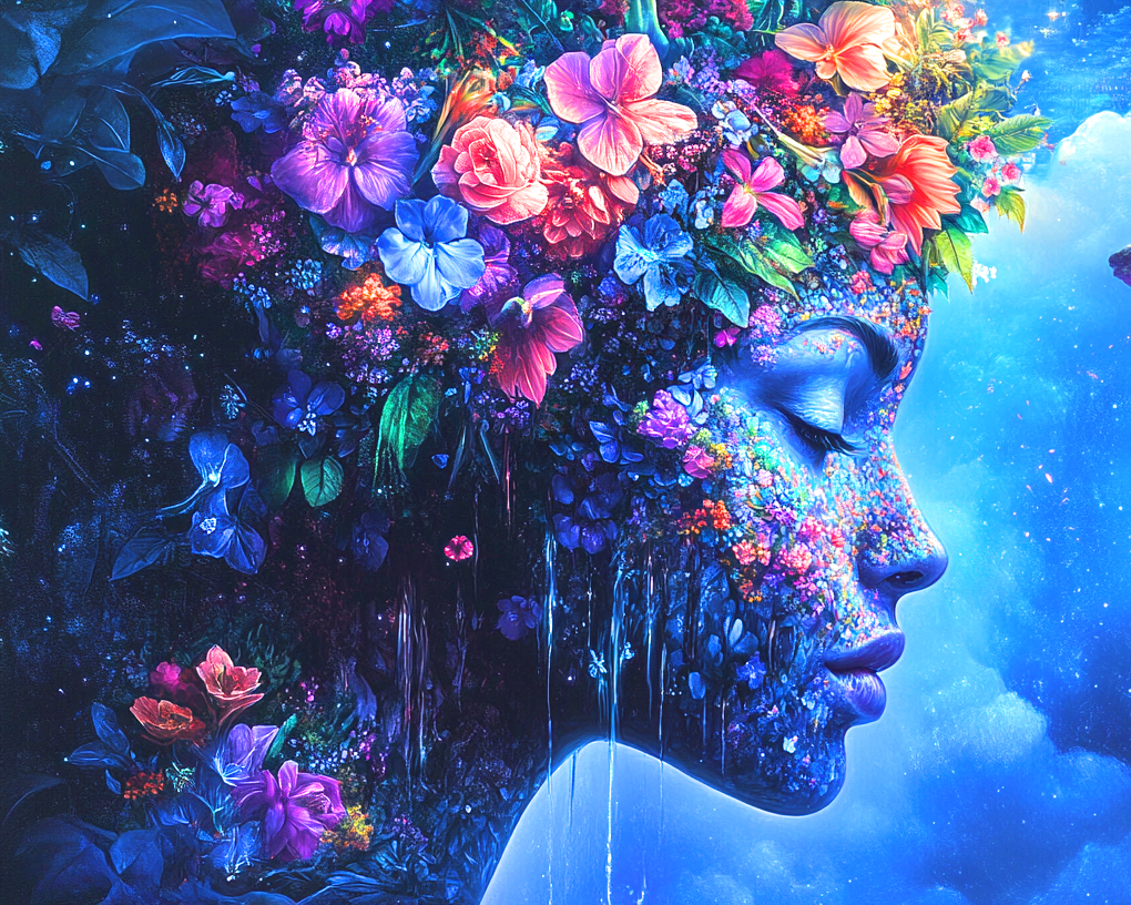 Woman Of Flowers Diamond Art Kit