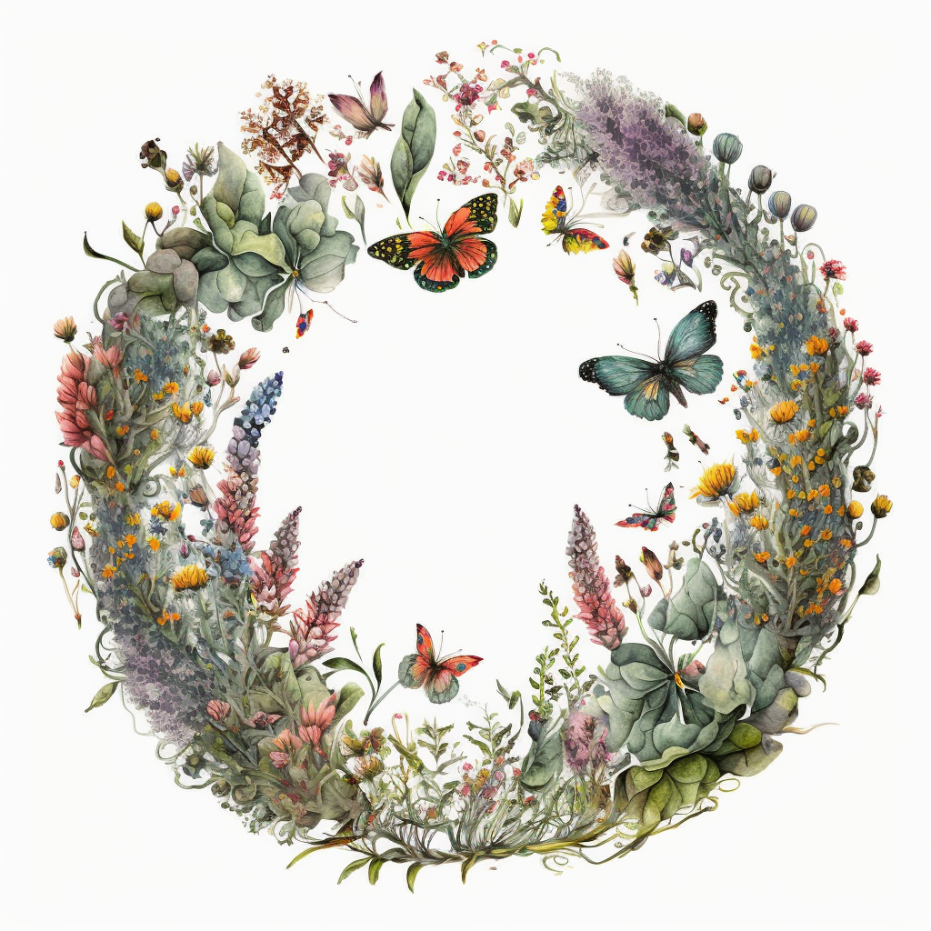 Little Butterfly Wreath Diamond Art Kit
