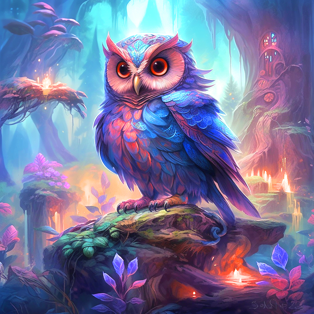 Blue Owl Fairyland Diamond Art Kit