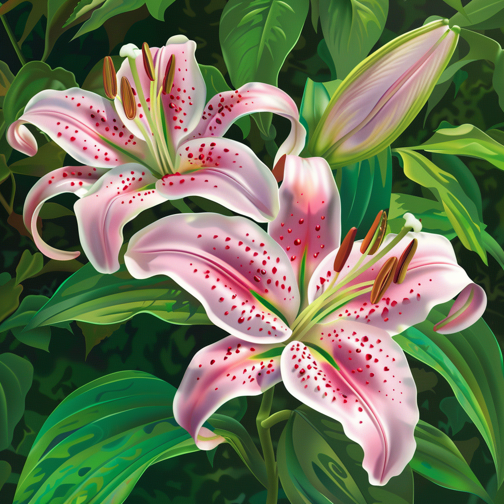 Two Stargazer Lilies Diamond Art Kit