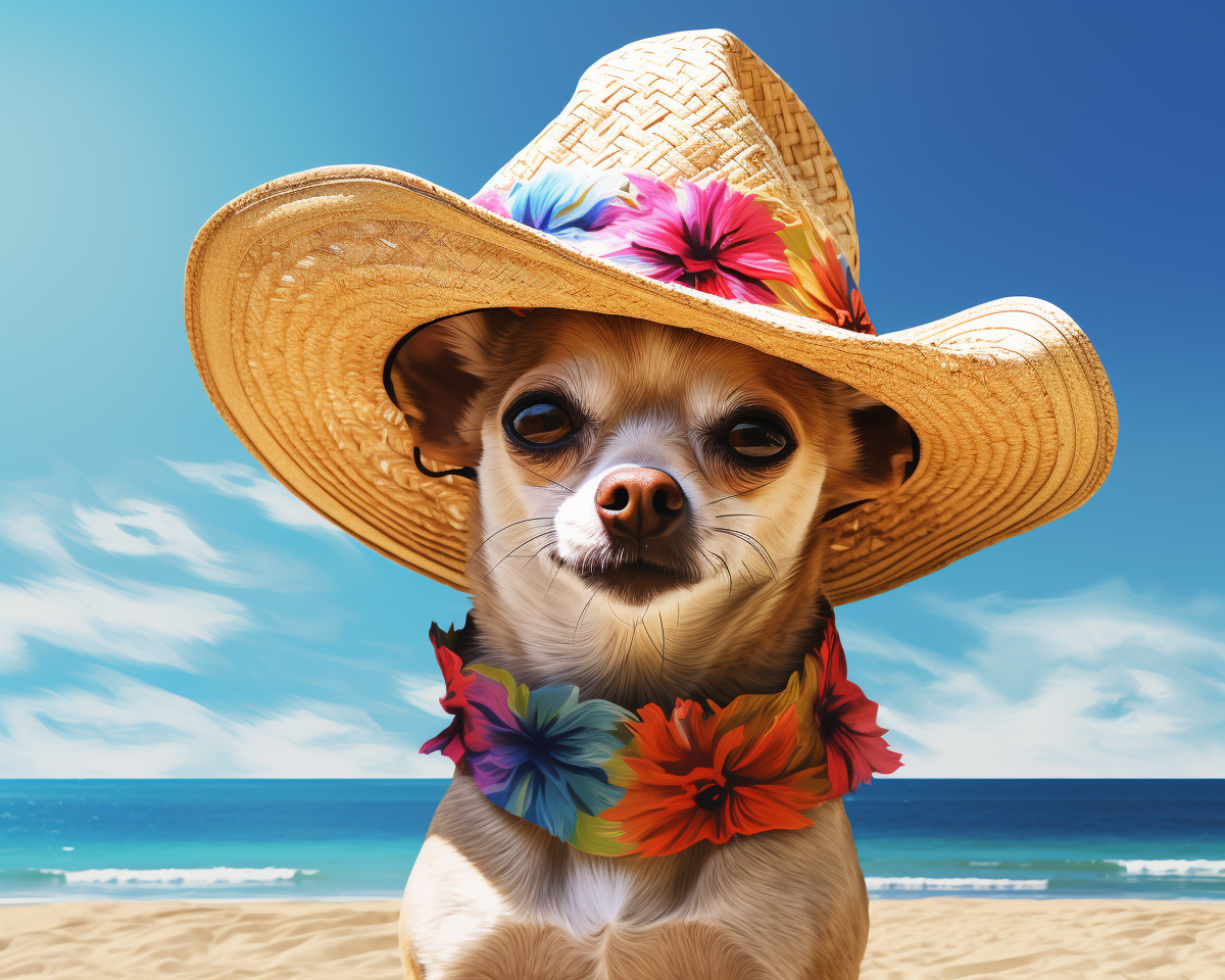 Beach Chihuahua Diamond Art Kit