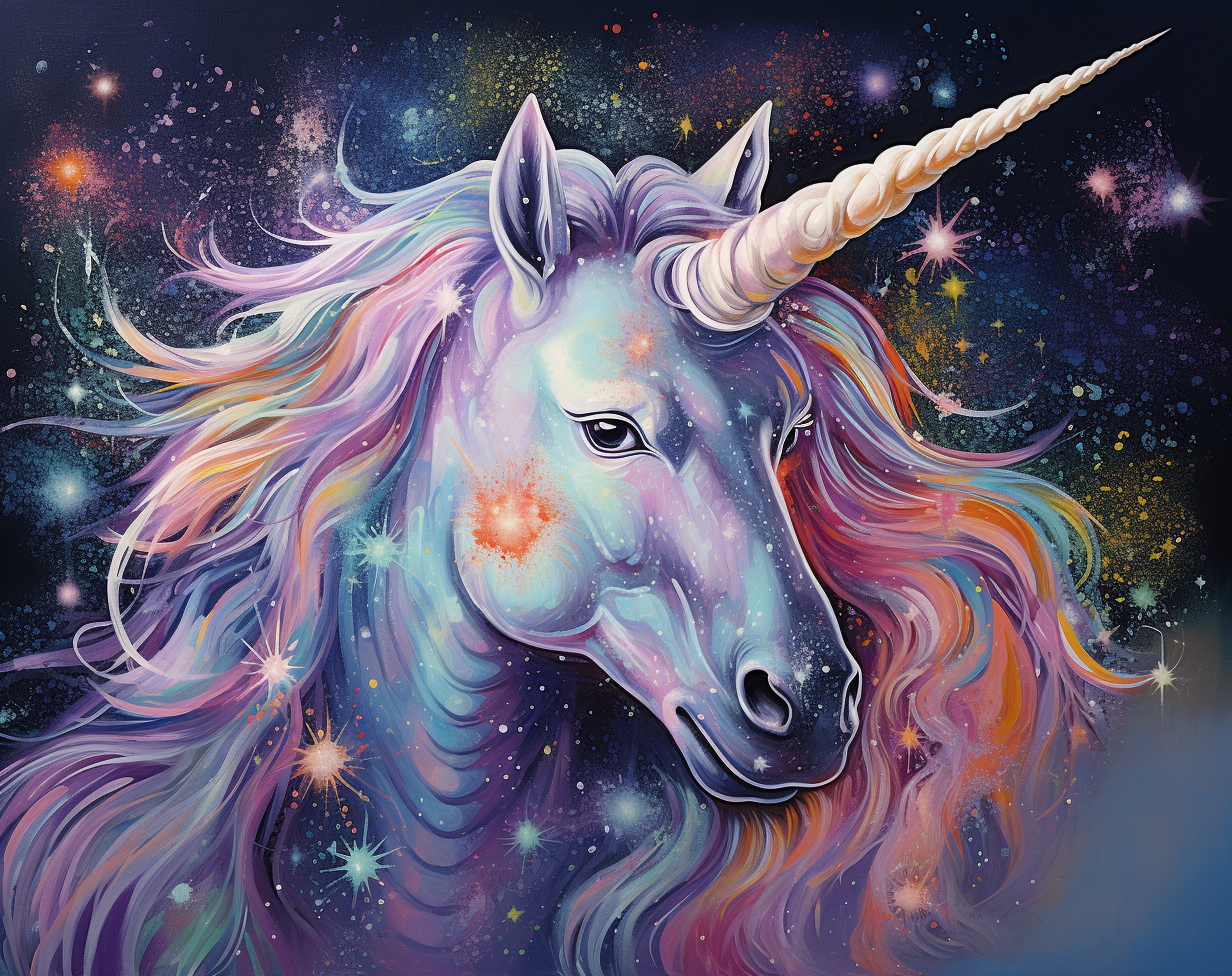 Orange Cheek Unicorn Diamond Art Kit