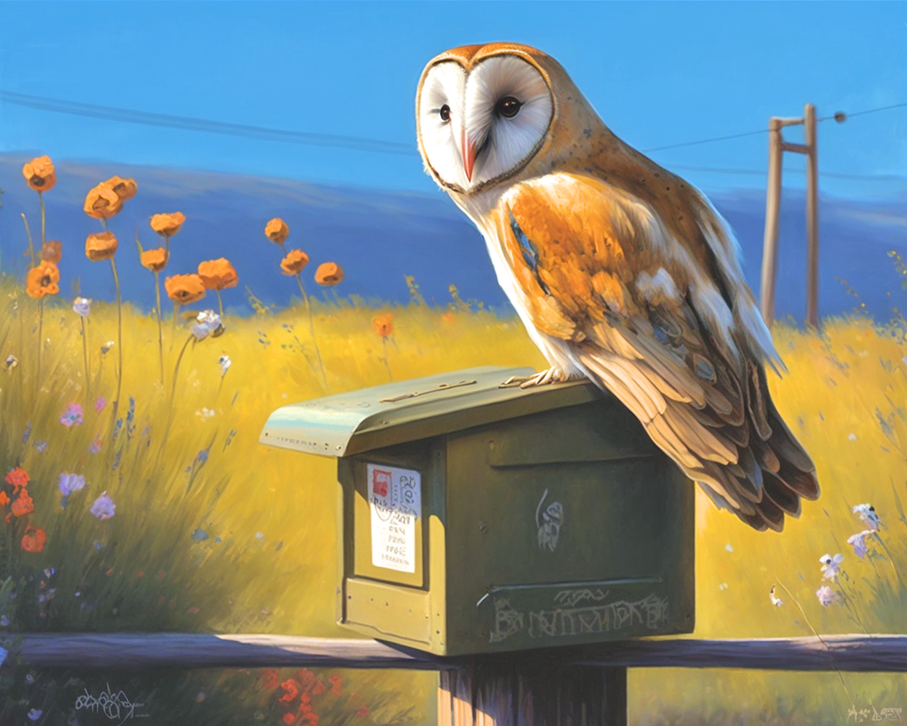 Mailbox Barn Owl Diamond Art Kit
