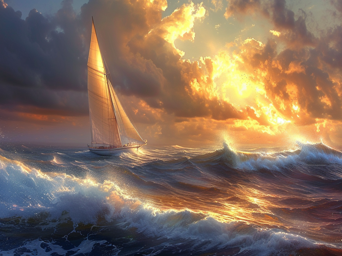 Sun Breaking Storm Diamond Art Kit