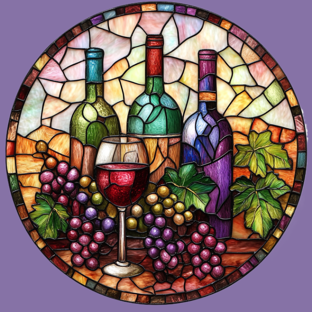 Wine Circle Abstract Diamond Art Kit