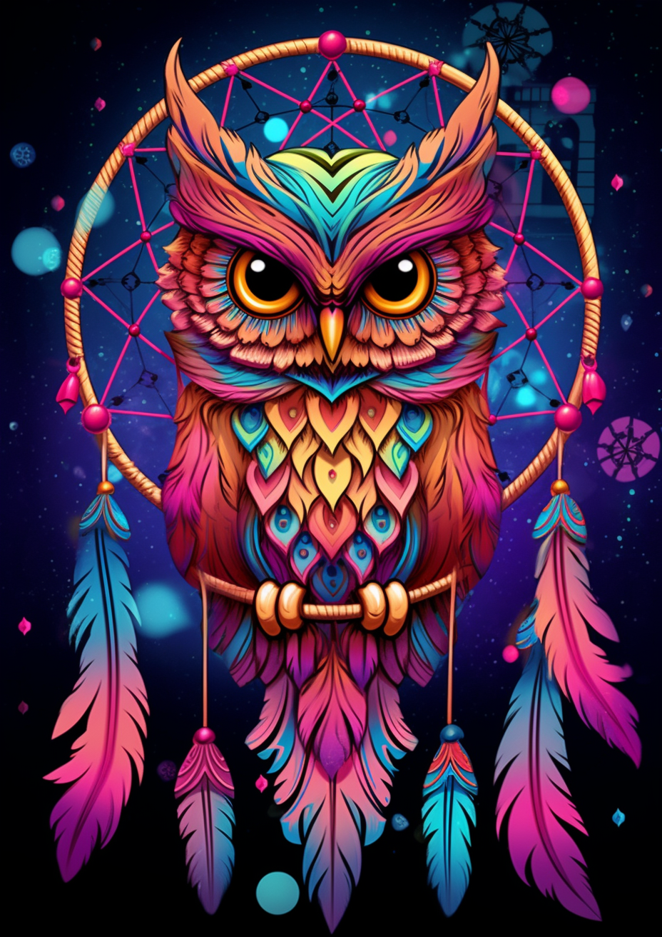 Galaxy Owl Dreamcatcher Diamond Art Kit