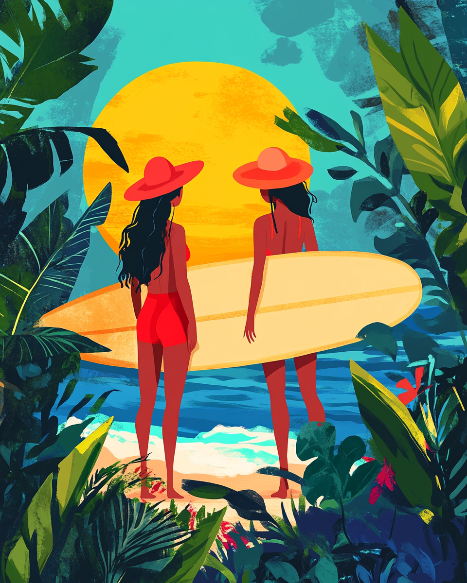 Two Surfer Girls Diamond Art Kit
