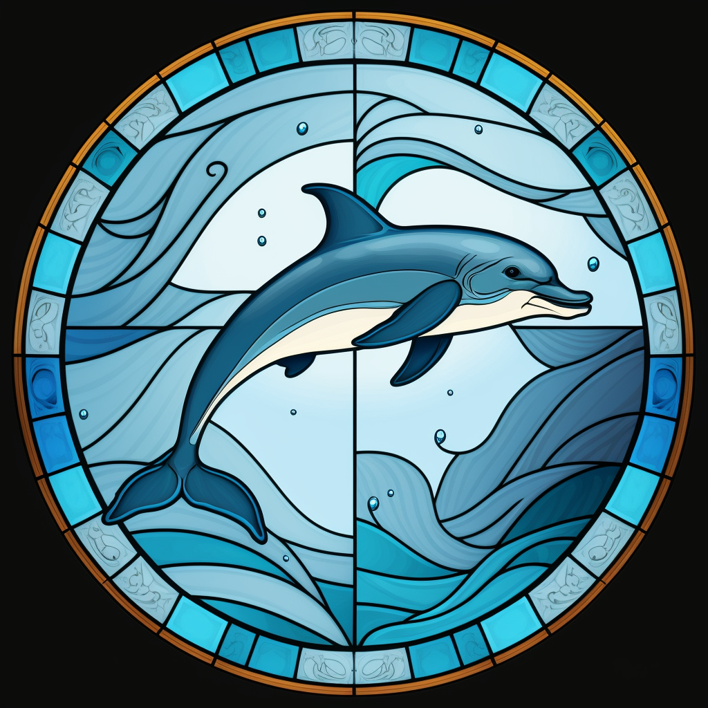 Dolphin Wave Abstract Diamond Art Kit