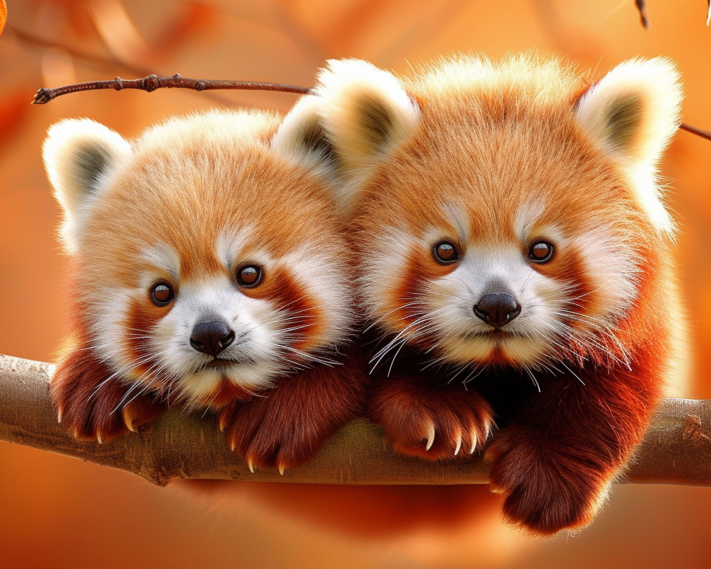 Two Red Pandas Diamond Art Kit
