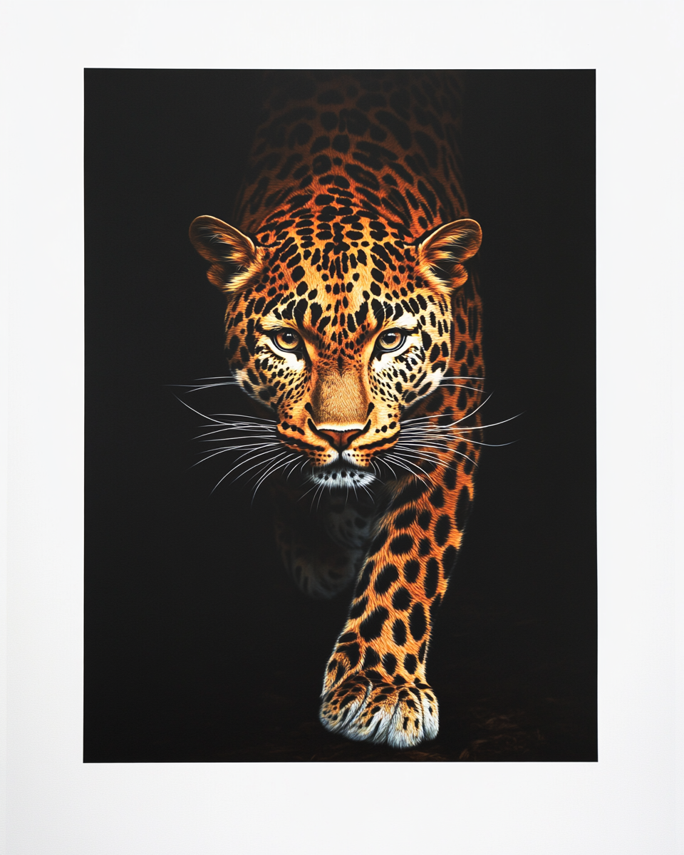 White Frame Leopard Diamond Art Kit