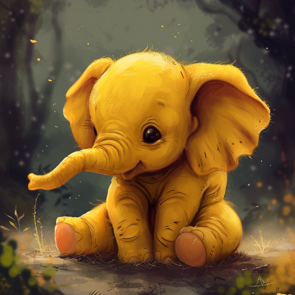 Little Yellow Elephant Diamond Art Kit