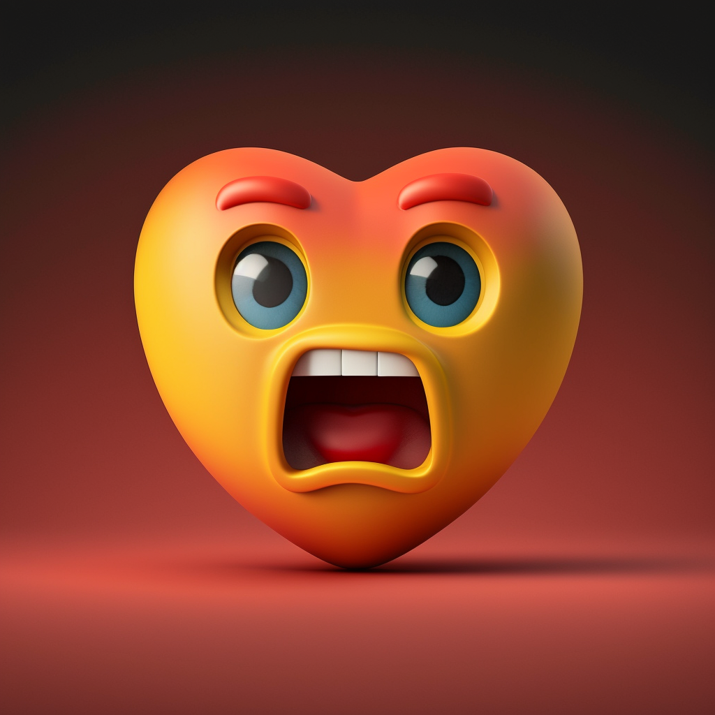 Open Mouth Teeth Heart E Moji Diamond Art Kit