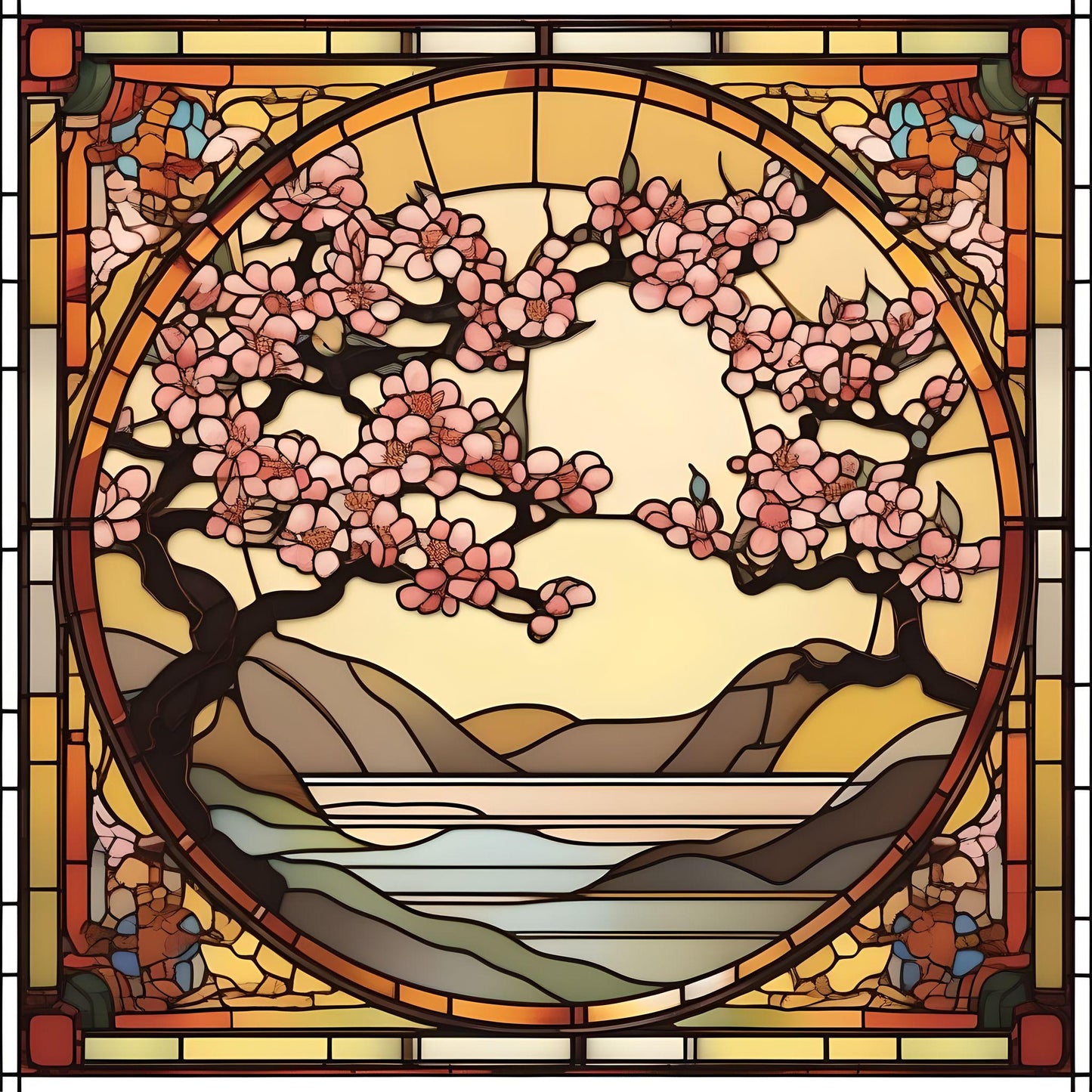 Cherry Tree Abstract Diamond Art Kit