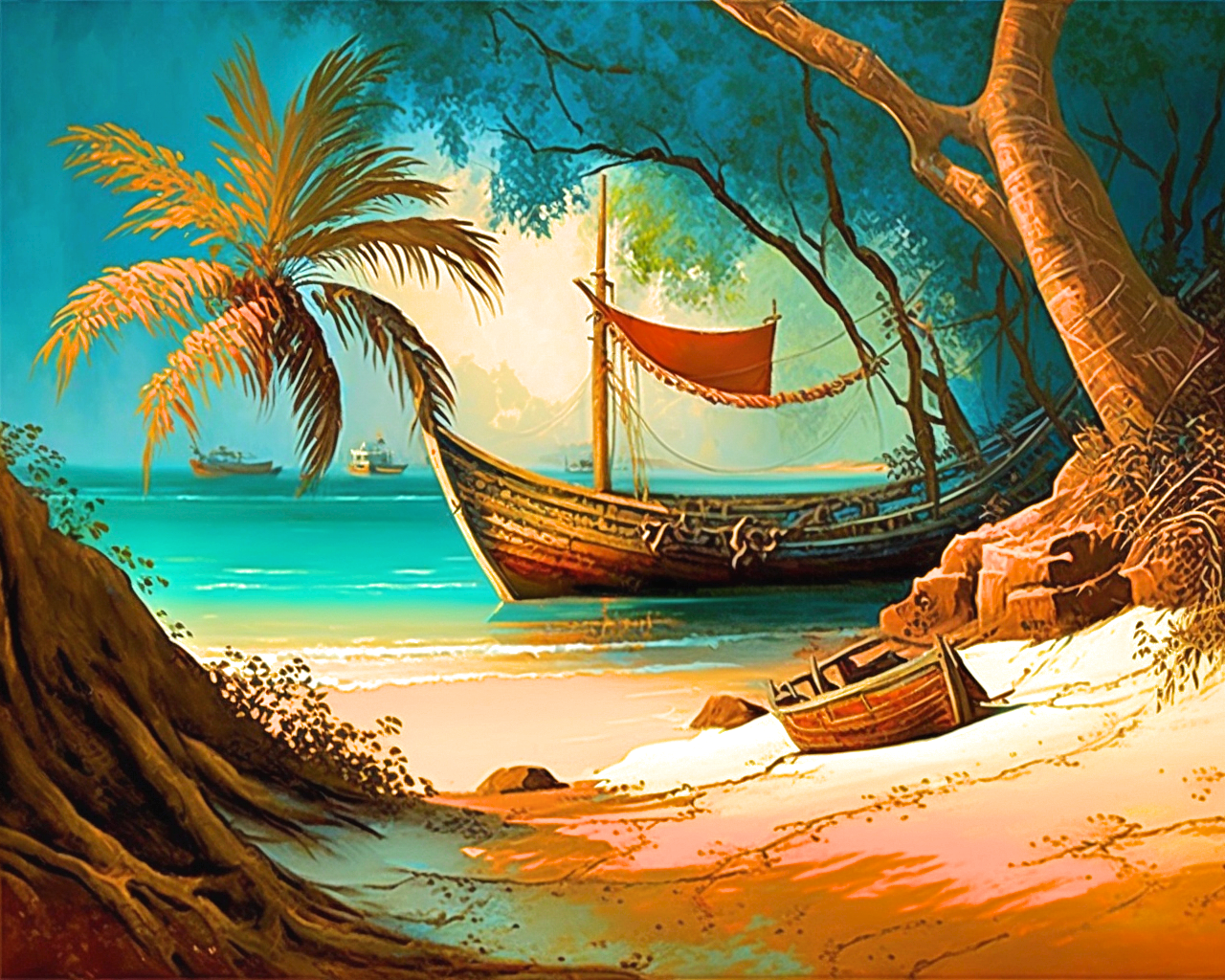 Beach Boat Diamond Art Kit