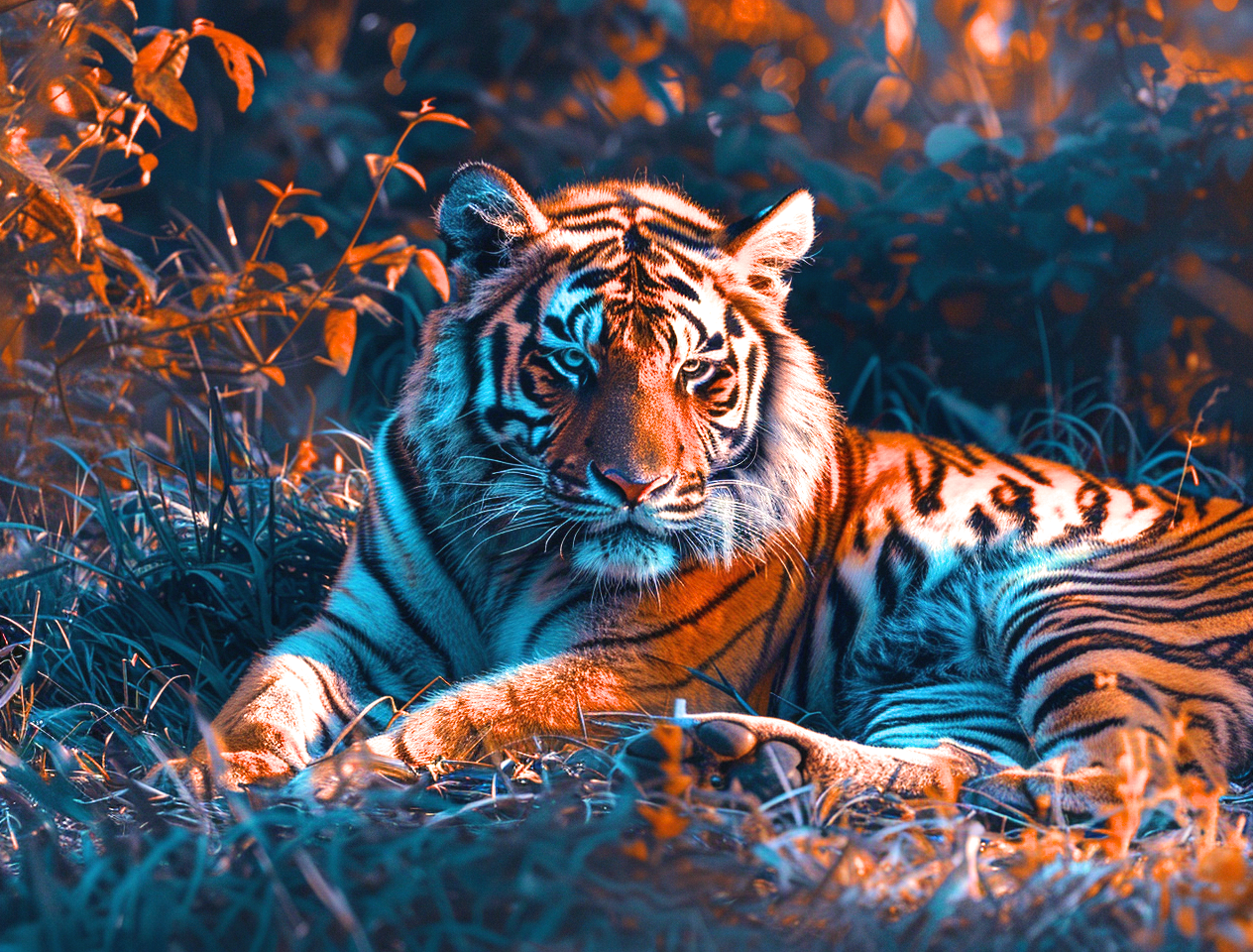 Tiger At Dusk Diamond Art Kit