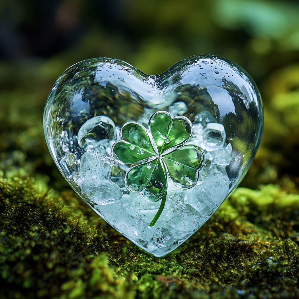Shamrock And Ice Heart Diamond Art Kit