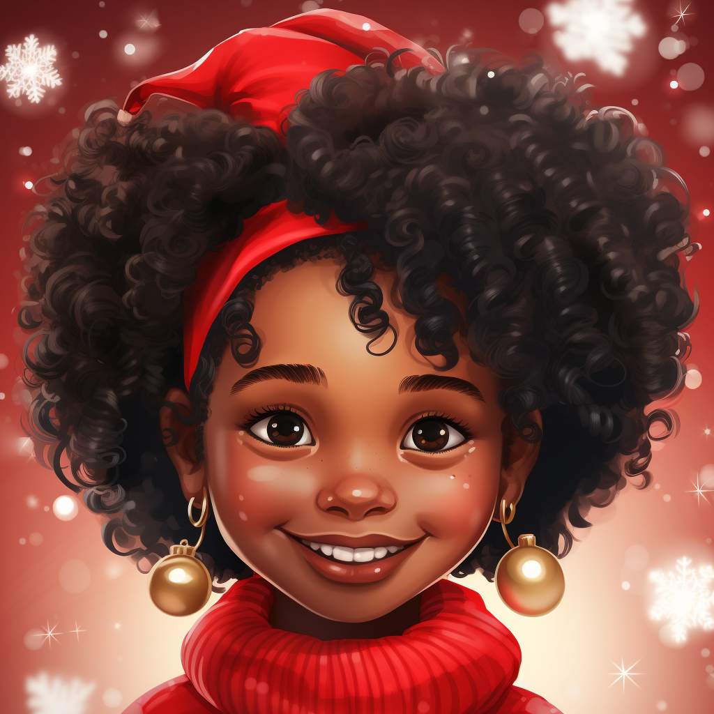 Smiling Girl At Christmas Diamond Art Kit
